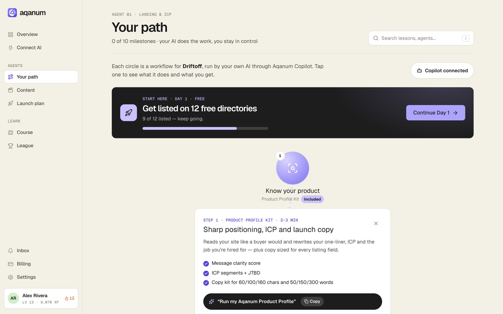 Your path: Day 1 listings and the Product Profile workflow